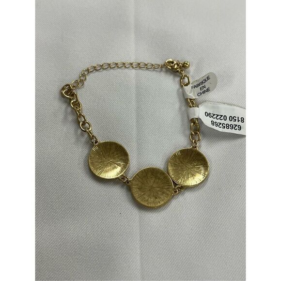 NWT Free People Eleni Bracelet adjustable  Yin Yang Gold - Picture 2 of 3